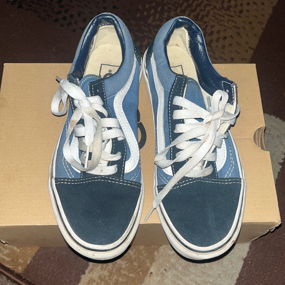 Worn blue Vans